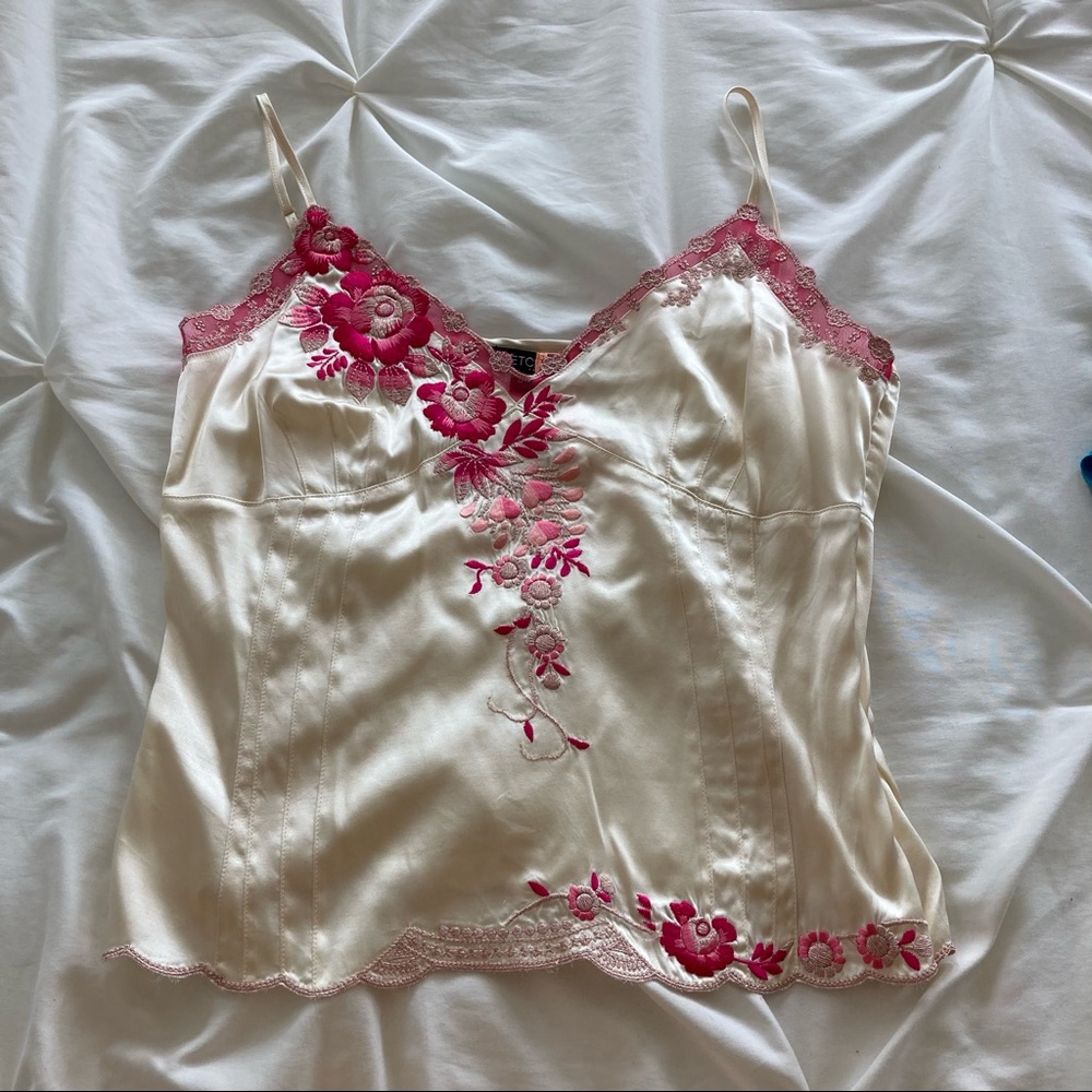 Ivory Silk Camisole Shirt